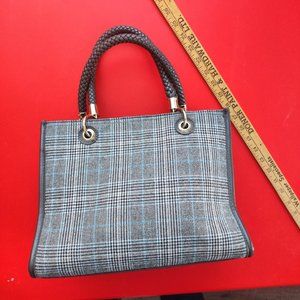 Urban Expressions hand bag grey plaid